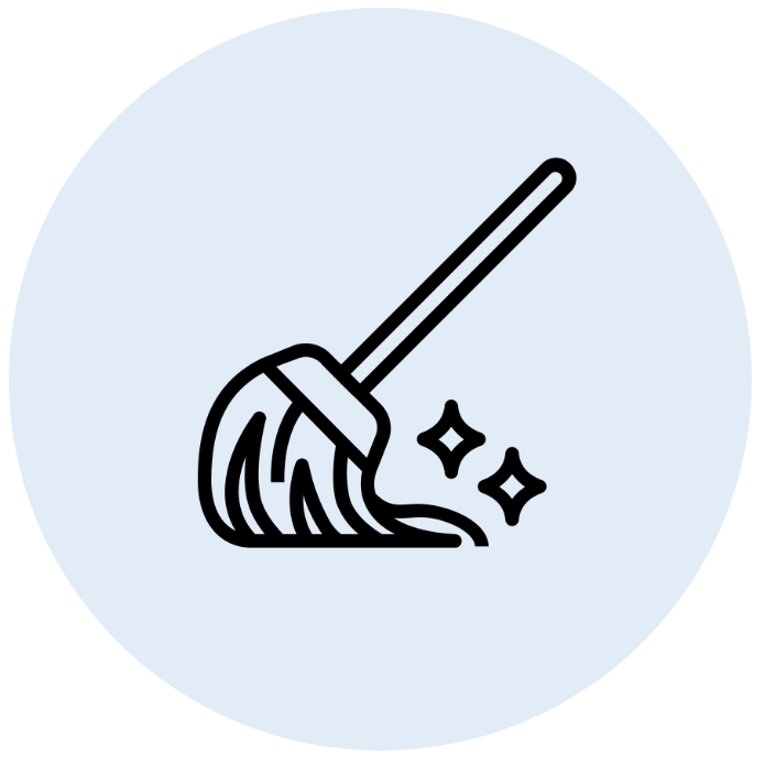 Fresh microfibre mops and cloths